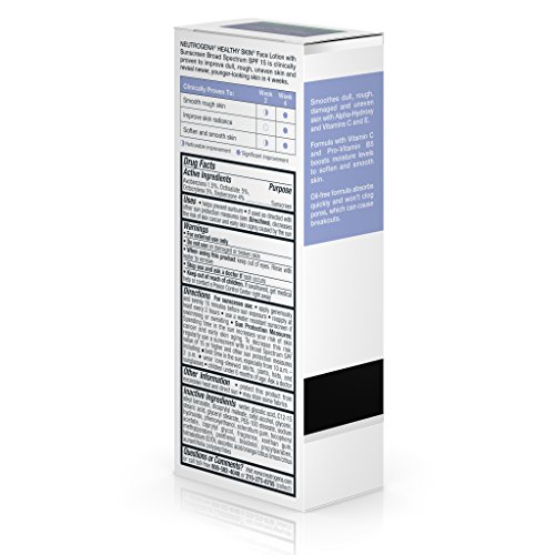 Neutrogena Healthy Skin Face Moisturizer Lotion with SPF 15 Sunscreen & Alpha Hydroxy Acid – Anti Wrinkle Cream with…