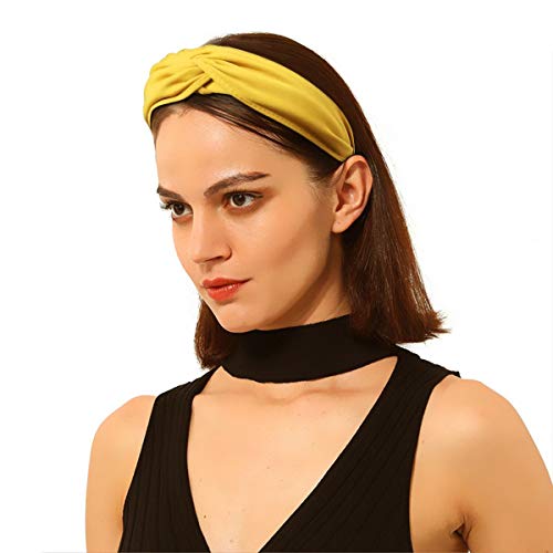 Knotted Headbands for Women, Fashion Cross Knot Headband for Girls, Top Knotted Hairband Hair Hoops with Fabric Elastic…