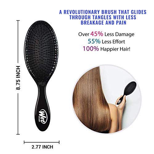 Wet Brush Original Detangler – Black – Exclusive Ultra-soft IntelliFlex Bristles – Glide Through Tangles With Ease For…