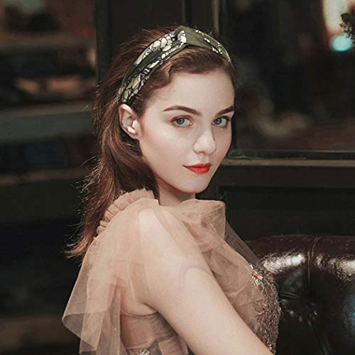 Catery Boho Headbands Criss Cross Headband Bohemia Floal Twist Head Wrap Hair Band Vintage Stylish Elastic Turban…