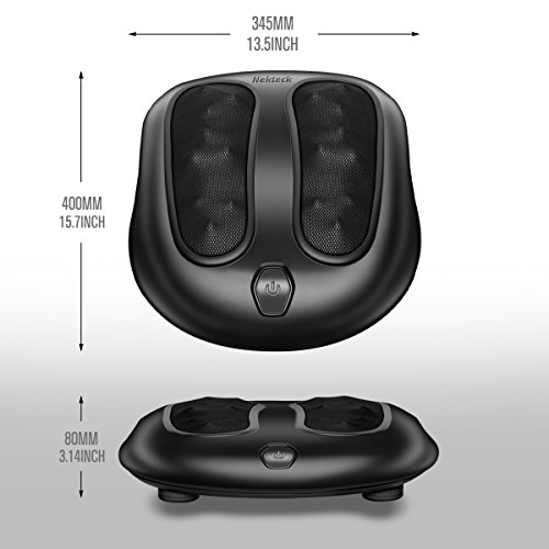 Nekteck Foot Massager with Heat, Shiatsu Heated Electric Kneading Foot Massager Machine for Plantar Fasciitis, Built-in…