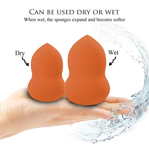 6 PCS Makeup Sponge Set Blender and 2PCS Sponge Holder Beauty Foundation Blender Sponge for Foundation, Professional…
