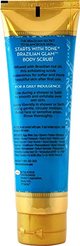 Tone Body Scrub – Brazilian Glam – Net Wt. 4.5 FL OZ (133 mL) Per Tube – Pack of 3 Tubes