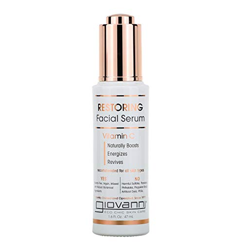 GIOVANNI Facial Energizing Serum. 1.6 oz. – Naturally Boosts Energizes & Revives, Restoring Vitamin C