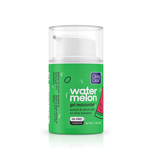 Clean & Clear Hydrating Watermelon Gel Facial Moisturizer, Oil-Free Daily Face Gel Cream to Quench & Refresh Dry Skin…