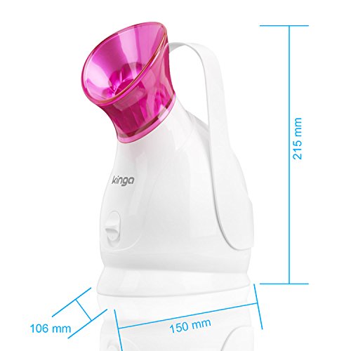 Facial Steamer Face Steamer KINGA Hot Mist Skin Moisturizing Opening Skin Pores Removing Blackhead Home SPA 5PCS Skin…