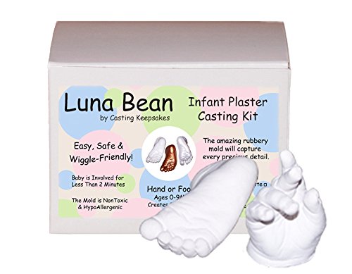 Luna Bean Baby Keepsake Hand Casting Kit – Plaster Hand Molding Casting Kit for Infant Hand & Foot Molding – Baby…