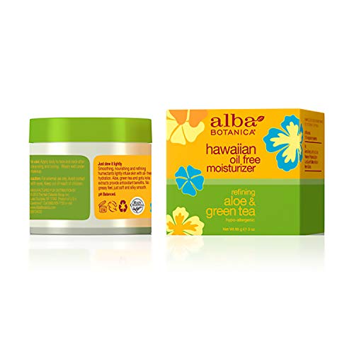 Alba Botanica Hawaiian Oil Free Moisturizer, Refining Aloe & Green Tea, 3 Oz