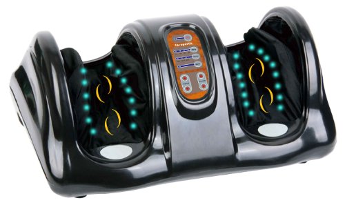 Carepeutic KH385L-B Deluxe Hand-touch Kneading Rolling Shiatsu Foot Massager for Tension and Fatigue Relief, Black