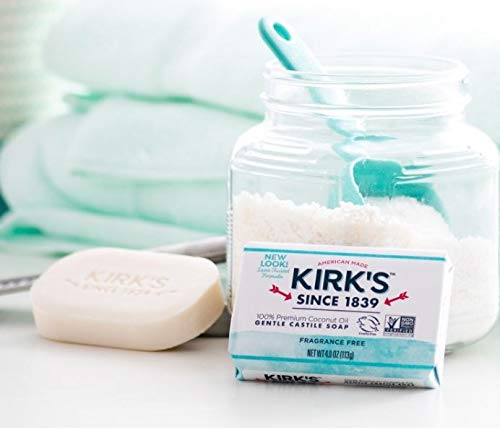 Kirk’s Castile Bar Soap Clean Soap for Men, Women & Children | Premium Coconut Oil | Sensitive Skin Formula, Vegan…