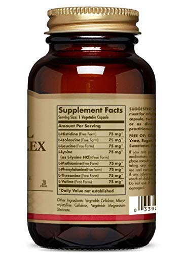 Solgar Essential Amino Complex, 90 Vegetable Capsules – Free Form Essential Amino Acids – Non-GMO, Vegan, Gluten Free…