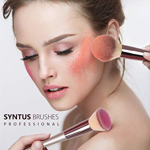 Syntus Makeup Brush Set, 16 Makeup Brushes & 4 Blender Sponges & 1 Brush Cleaner Premium Synthetic Foundation Powder…