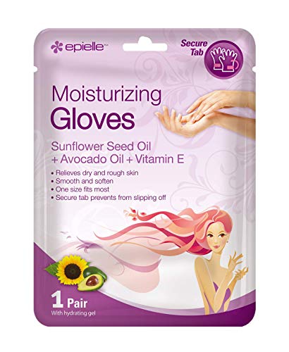 Epielle Moisturizing Hand & Foot Masks (Glove & Socks 12pk) for Dry Hand, Dry & Cracked heel Spa Masks Sunflower Seed…