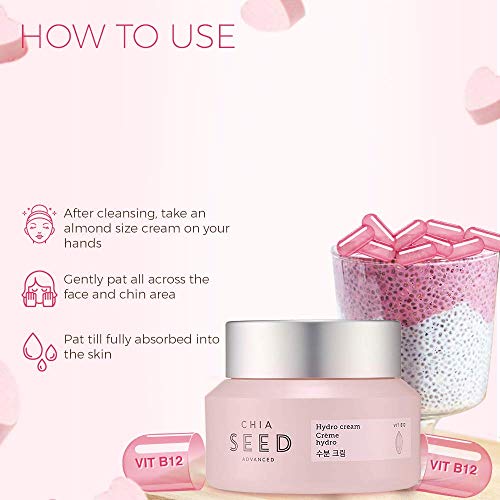 The Face Shop Chia Seed Advanced Hydro Cream | Concentrated Gel Type Hydrating Cream with Instant Cooling Effect…