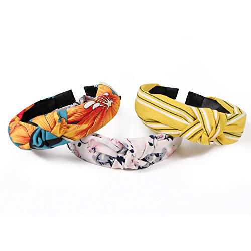 Kisslife 12 Pack Wide Headbands Knot Turban Headband Hair Band Elastic Plain Fashion Hair Accessories for Women and…