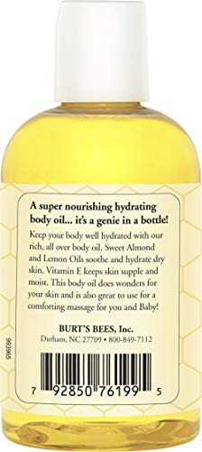Body Oil, Burt’s Bees Mama Hydrating & Smoothing Skin Care with Vitamin E, 100% Natural, 4 Ounce