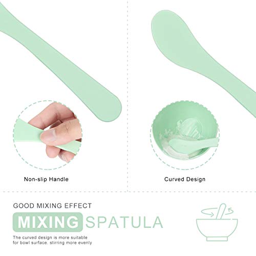 Plazuria Face Mask Mixing Bowl Set, 5 in 1 DIY Facemask Mixing Tool Kit with Facial Mask Bowl Stick Spatula Silicone…
