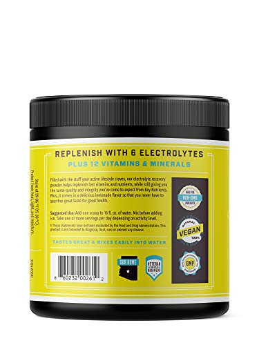 KEY NUTRIENTS Electrolytes Powder – Refreshing Lemonade Electrolyte Drink Mix – Hydration Powder – No Sugar, No Calories…