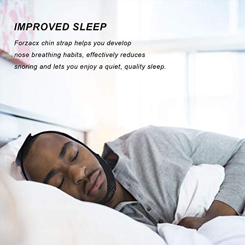 Chin Strap for Cpap Users Anti Snoring Devices – Forzacx Breathable Cpap Chin Strap Snoring Solution, Effectively Reduce…