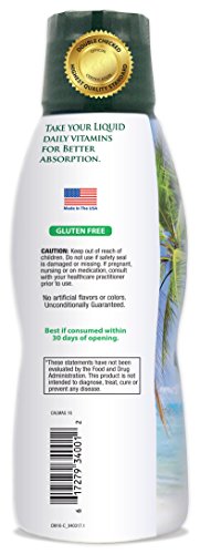 Tropical Oasis Liquid Calcium & Magnesium – Natural formula w/ support for strong bones – Liquid vitamins w/ calcium…