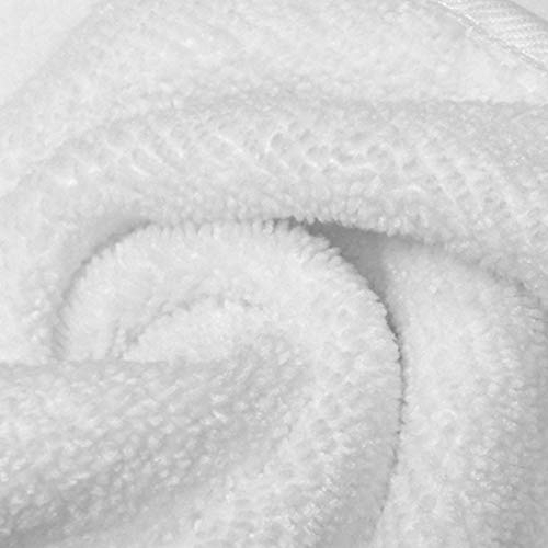 Polyte Premium Hypoallergenic Microfiber Makeup Remover and Facial Cleansing Cloth, 8 x 8 in, 6 Pack (Gray,White)