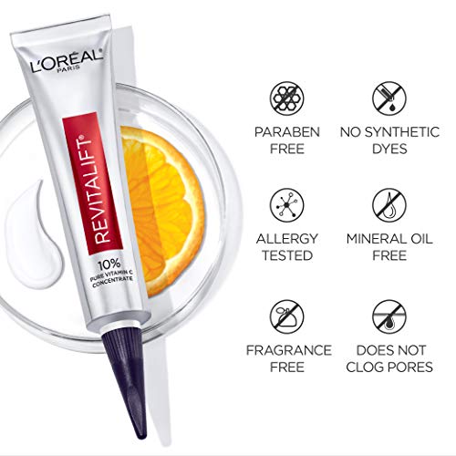 L’Oreal Paris Revitalift 10% Pure Vitamin C Face Serum, Radiant and Brighter Skin, Visibly Reduced Wrinkles, Fragrance…