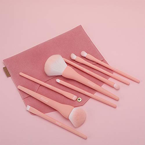 MSQ Make Up Brushes 8Pcs Makeup Brush Set Foundation Brush Blending Brush Eyeshadow Brushes Eye Brushes Set with Bag…
