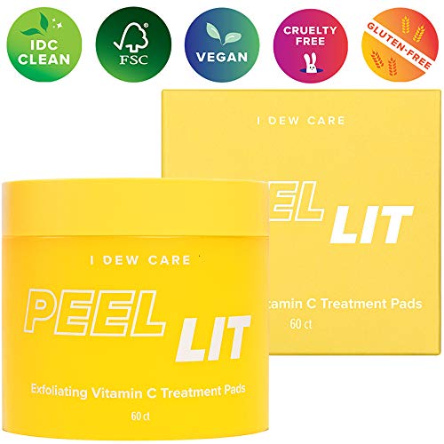 I Dew Care Face Peel Pads – Peel Lit | Citric Acid Vitamin C, Exfoliating, Resurfacing with AHA and PHA, Dual Texture…