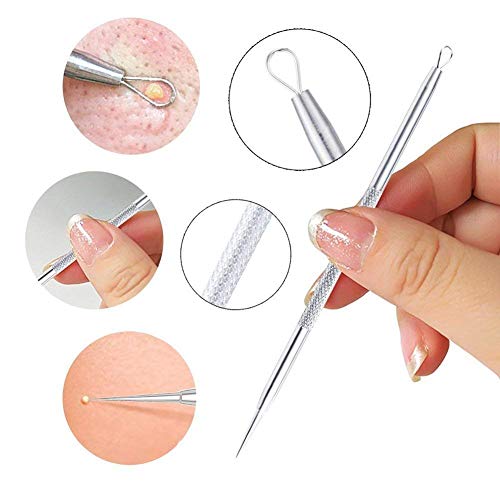 Blackhead Remover Tools,VIMILOLO Pimple Blemish Comedone Acne Extractor Remover Tool Stainless Steel Pimple Tweezers
