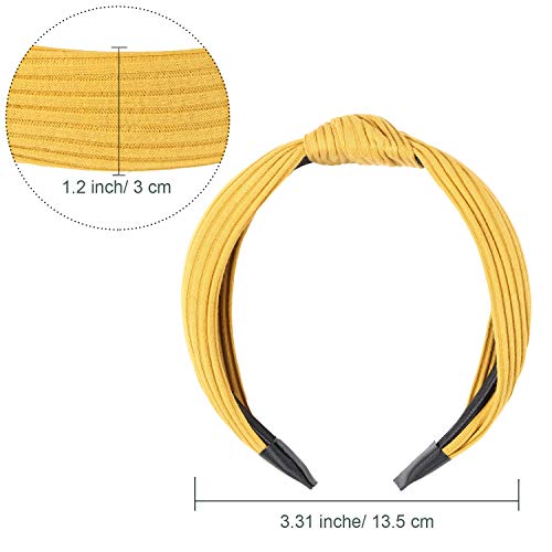 Kisslife 10 Pack Wide Headbands Knot Turban Headband Hair Band Elastic Plain Fashion Hair Accessories for Women and…