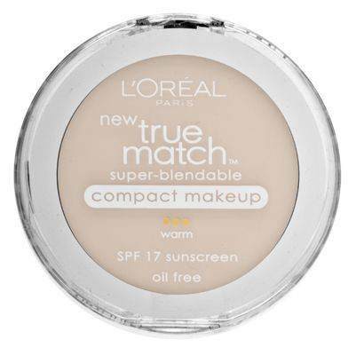 L’Oréal Paris True Match Super-Blendable Compact Makeup, W1 Porcelain, 0.3 oz.