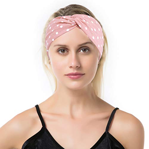 Campsis Fashion Headbands White Criss Cross Hairbands Strecthy Knotted Head Wrap for Women and Girls(Pack of 3)
