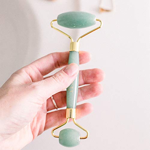 Jade Roller for Face – Skin Care Tools Used With Beauty Products, Jade Face Roller for Face, Small Eye Roller for Puffy…