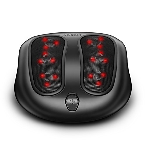 Nekteck Foot Massager with Heat, Shiatsu Heated Electric Kneading Foot Massager Machine for Plantar Fasciitis, Built-in…