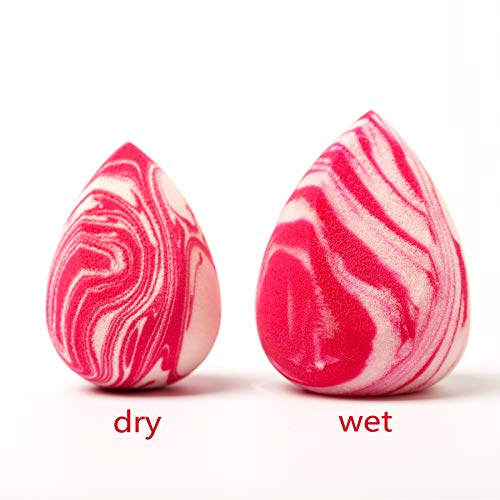 HIGH’S Makeup Sponge Latex-Free Beauty Sponge Blender Beauty Foundation Blending Sponge, Flawless for Liquid, Cream, and Powder, Multi-colored cosmetic Makeup Sponges Rose Water 