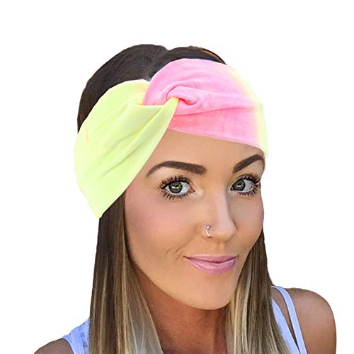 4Pcs Boho Headband for Women Cute Fashion Headbands Yoga Running Sport Athletic Travel Boho Knotted Headband Comfort…