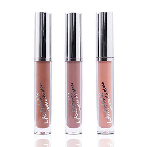 Matte Liquid Lipstick set, 6 PCS Velvety Lip Gloss Kit, Non-stick Cup Waterproof Long Lasting, Nude Lip Gloss Beauty…