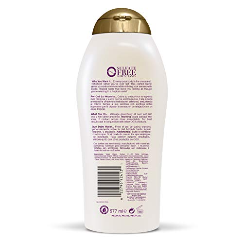 OGX Extra Creamy + Coconut Miracle Oil Ultra Moisture Body Wash, 19.5 Fl Oz