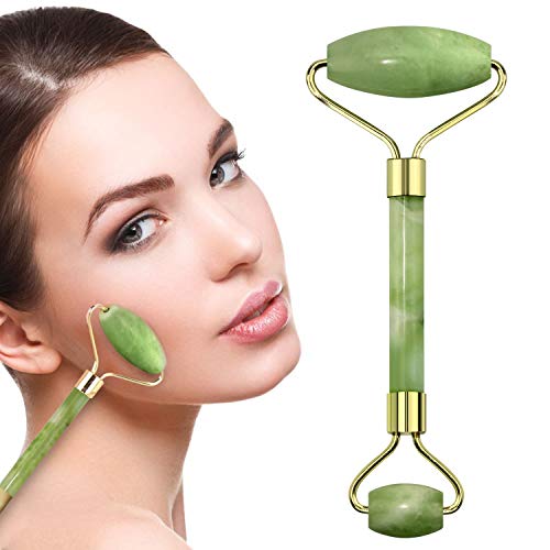 Ocim Jade Roller,100% Natural Facial Jade Stone for Face and Eyes Massage-Rejuvenate Skin & Remove Wrinkles