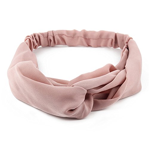 Yeshan Women and Girls Stretch Criss Cross Fashion Headband/Bandana/Turban/Headwrap Knotted Hairband,pack of 6