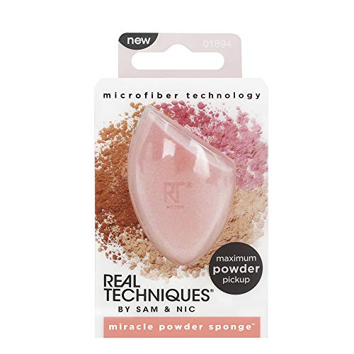 Real Techniques Miracle Powder Sponge, Makeup Blending Sponge For Powder Products, Set Makeup For Natural Finish & Cloud…