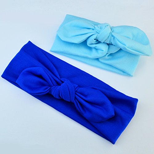 Miayon Women Headbands Headwraps Hair Bands Bows Accessories Turban Head Wraps Cotton 10pcs Solid Color for Woman Girls
