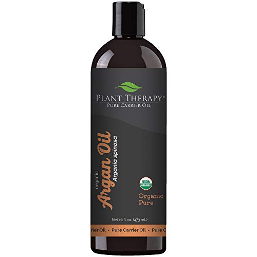 Plant Therapy Organic Argan Oil, USDA Certified, First-Press, Virgin, for Face, Hair, Skin, Nails and Cuticles 16 oz