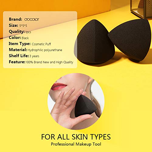 Docolor Cosmetics Beauty Sponge Blender Foundation Blending Sponge – Pyramid-shaped and Vegan Makeup Sponge – For Powder…