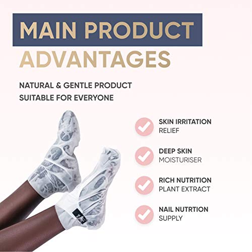 Moisturizing Foot Mask for Dry Cracked Feet & Heels – Korean Foot Care Mask Spa – Ultra Hydrating Socks with Shea butter…