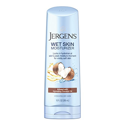 Jergens Wet Skin Body Lotion with Coconut Oil, In Shower Lotion for Dry Skin, Fast-Absorbing, Non-Sticky, Dermatologist…