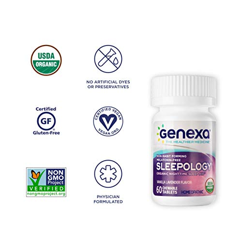 Genexa Sleepology® Nighttime Sleep Aid – 60 Tablets – Nighttime Sleep Aid to Help You Fall Asleep, Wake Up Refreshed…