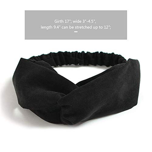 DRESHOW 6 Pack Boho Headbands for Women Girls Elastic Back Criss Cross Hair Band Twisted Head Wrap