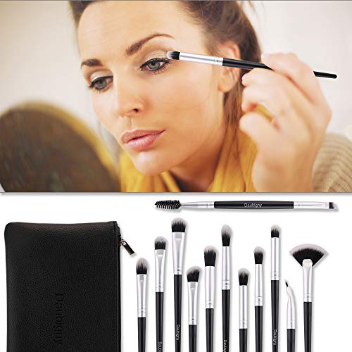 Daubigny Eye Makeup Brushes, 12 PCS Professional Eye shadow, Concealer, Eyebrow, Foundation, Powder Liquid Cream…