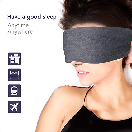 Sysrion Sleep Eye Mask – Ultra Soft Comfortable Sleeping Mask for for Home Sleep Travel Shift Work, Nose Pad Designed…